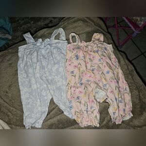 Laura Ashley Pink and Blue Baby Rompers